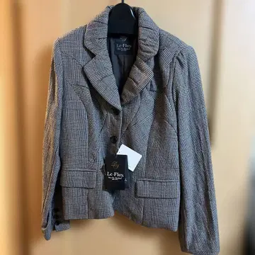 Le-Fluy 체크 무늬 테일러드 자켓