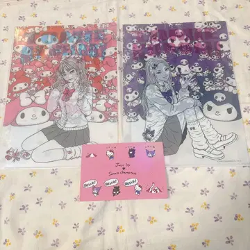 이토 준지 산리오 갸루 토미에 x 마이멜로디 & 쿠로미 클리어 파일 덤