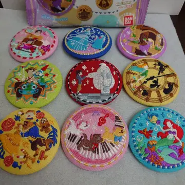 디즈니 캐릭터 자수 캔뱃지 9개 세트