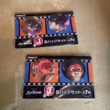 주토피아 캔 배지 세트