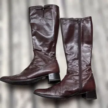 버건디 롱 부츠 24cm