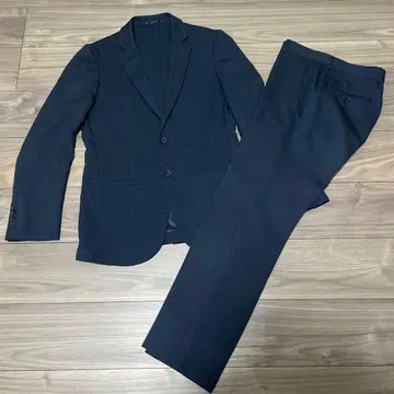 비즈니스 정장 셋업 세탁 가능 네이비 다크 네이비 데님 컬러