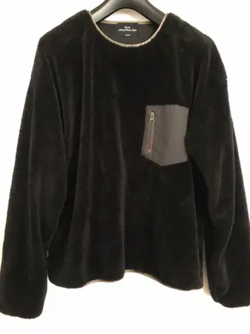 스핀스 블랙 플리스 자켓 긴팔 지퍼 포켓 남성용 M 아우터