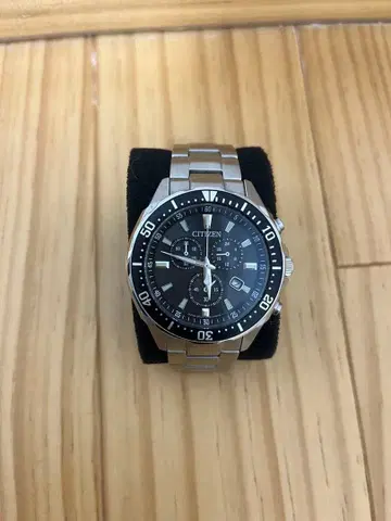 CITIZEN 크로노그래프 시계 블랙