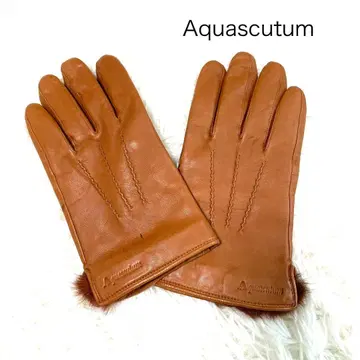 Aquascutum 남성용 양가죽 장갑 브라운