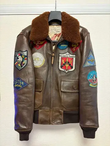 AVIREX TOP GUN G-1 플라이트 가죽 자켓