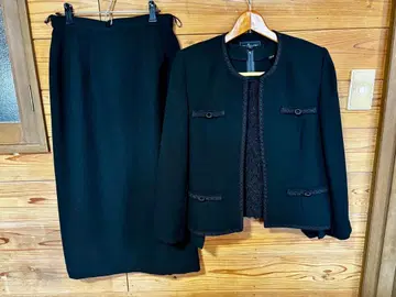 여성용 예복 스커트 수트 울 혼방 3종 세트 13A R