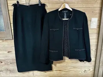 여성용 예복 스커트 수트 울 혼방 3종 세트 13A R