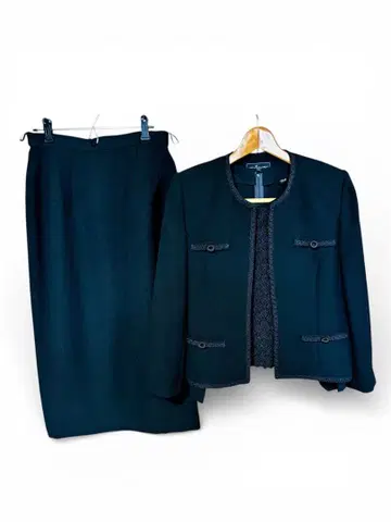 여성용 예복 스커트 수트 울 혼방 3종 세트 13A R