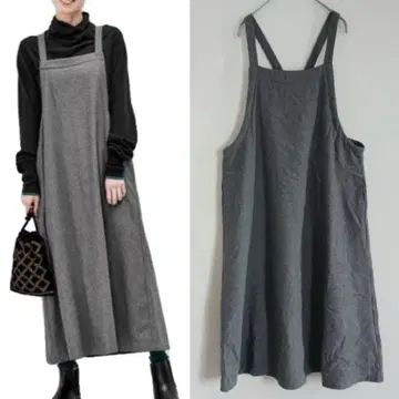 리브인컴포트 완판템 보아 안감 오버롤 스커트 롱 기장 울 혼방