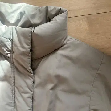 무인양품 베이지 롱 기장 다운 자켓