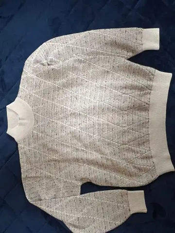 Crocodile 다이아몬드 편직 니트 M 사이즈 베이지