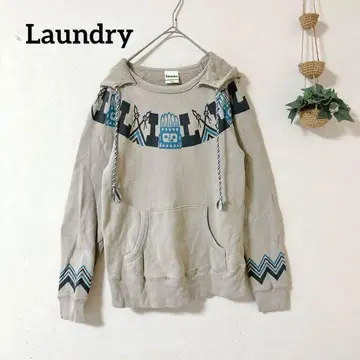 Laundry 랜드리 후드티 리틀 인디언 카라 부착 그레이 S