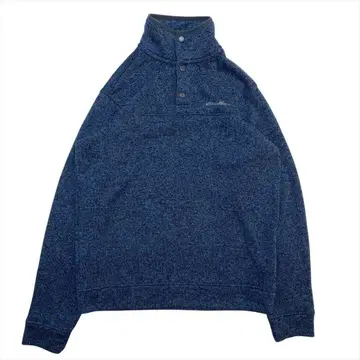 에디 바우어 하프 버튼 뒷면 플리스 맨투맨 구제 의류 남성용 M