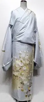 순수 실크 호몬기 미재단 파도 미니 꽃무늬 일본 실크 미재단