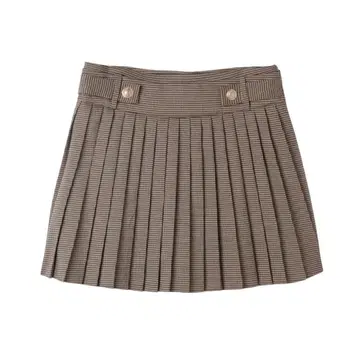 herlipto Vienna Pleated Mini Skirt brown
