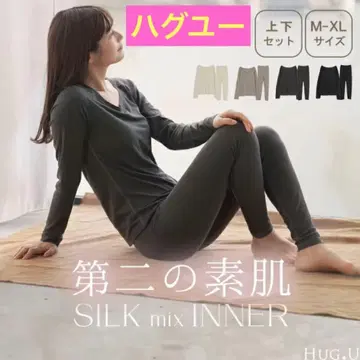새상품 미사용 [ HUG.U ] 이너 [ 실크 혼방 ] 셋업 흡습