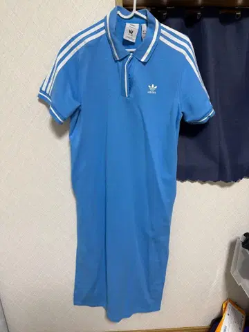 adidas 라이트 블루 폴로 셔츠 원피스 L