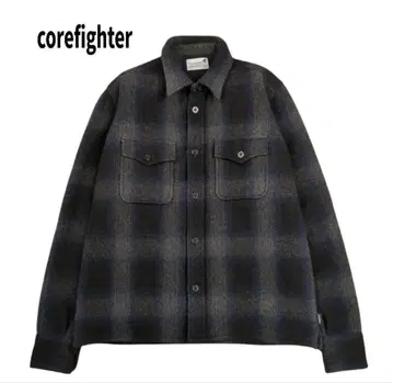 corefighter 옴브레 체크 CPO 울 셔츠 두꺼운 원단 M