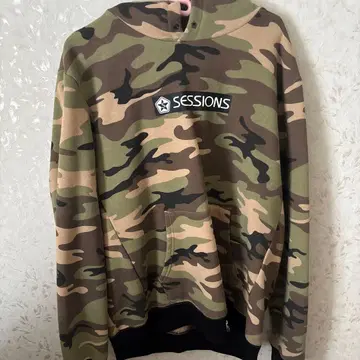 카모 패턴 SESSIONS 후드 부착 후드티