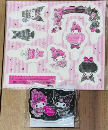 산리오 마이멜로디 쿠로미 한정판 아크릴 키링 후드 피크