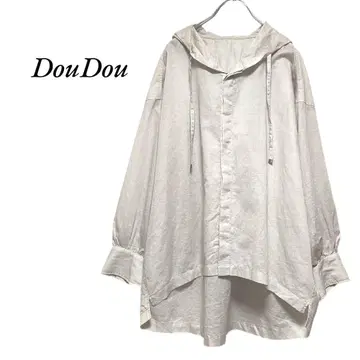 새상품급! 2025SS DouDou 코튼 린넨 후디 셔츠 드두