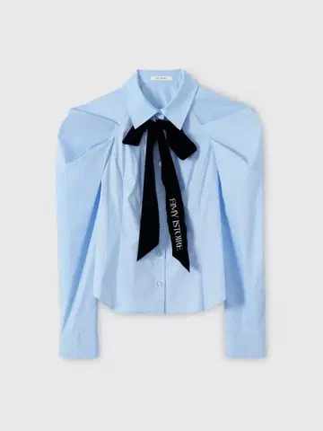 벨벳 리본 로고 셔츠