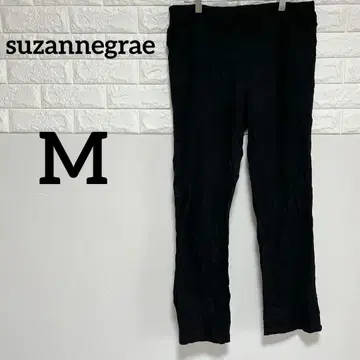 suzannegrae [ M ] 캐주얼 팬츠 블랙 무지 스트레치 소재