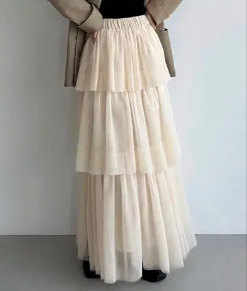 callautia 튤 캉캉 스커트 아이보리 S