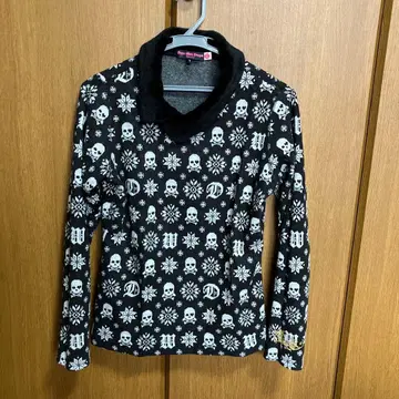 Dance With Dracula 스컬 패턴 셔츠 사이즈 2