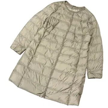 유니클로 울트라 라이트 다운 노카라 베이지 XL