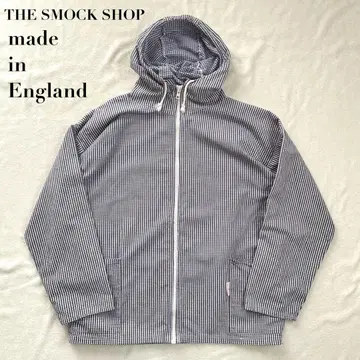영국제 THE SMOCK SHOP 풀 집업 후드티 체크 S