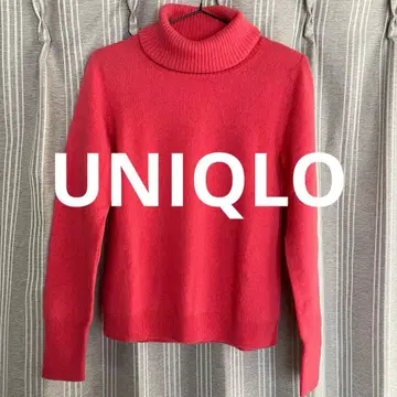 UNIQLO 캐시미어 터틀넥 스웨터 핑크 M 사이즈 새상품급