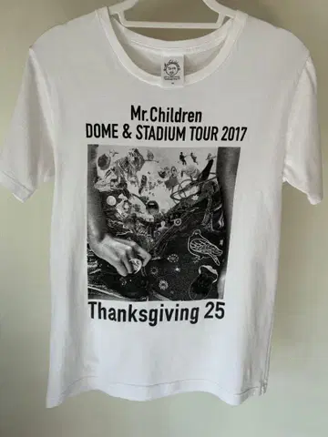 Mr.Children 25주년 투어 2017 티셔츠 M 사이즈 화이트