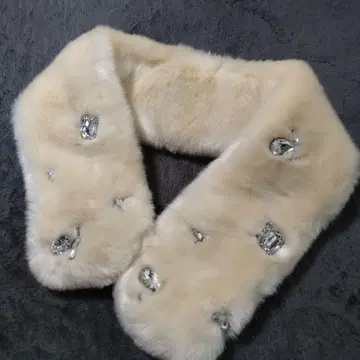 택 포함 미사용 다투라 DaTuRa 비쥬 달린 티펫 아이보리