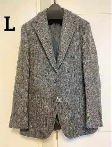 [ SALE ] 해리스 트위드 헤링본 테일러드 자켓 L