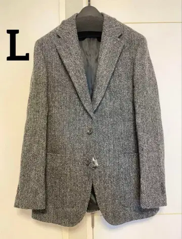 [ SALE ] 해리스 트위드 헤링본 테일러드 자켓 L