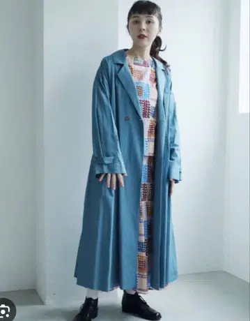 [ l'atelier du savon ] C/트윌 루즈핏 롱 코트 트렌치