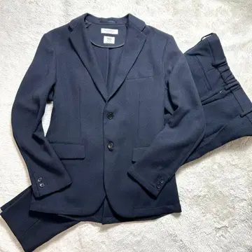 UNITED ARROWS 라이트 트위드 2B 셋업 네이비 워셔블