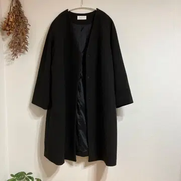 다크 브라운 노카라 코트