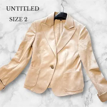 언타이틀 테일러드 자켓 오피스 캐주얼 베이지 깔끔한 M
