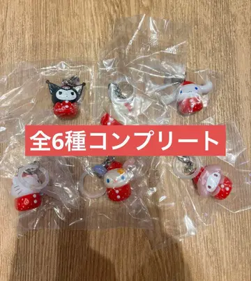 산리오 캐릭터즈 딸기 메지루시 액세서리 전 6종 컴플리트