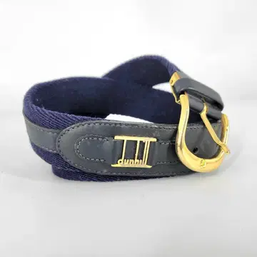 고품질 dunhill 던힐 벨트 네이비 캔버스 가죽