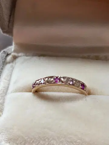 K10 하프 이터니티 반지 루비