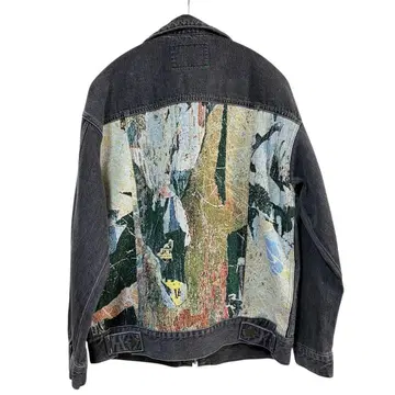 N-683 새상품급 BAL 프론트 지퍼 블랙 데님 블루종 M