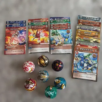 바쿠간 7개, 카드 17장 세트 부품 6개