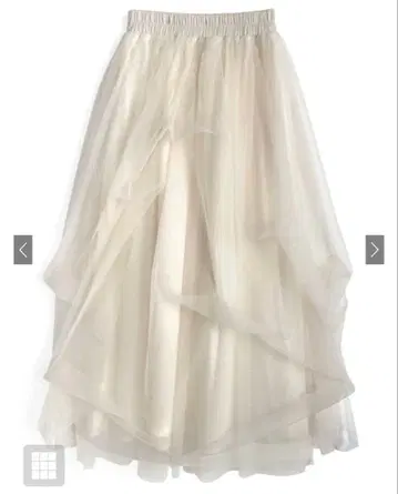 볼륨 튤 플레어 롱 스커트[dk1550]