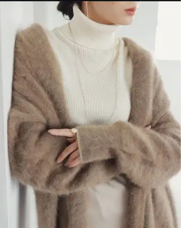 anuans 라쿤 숄카라 가디건 light grey