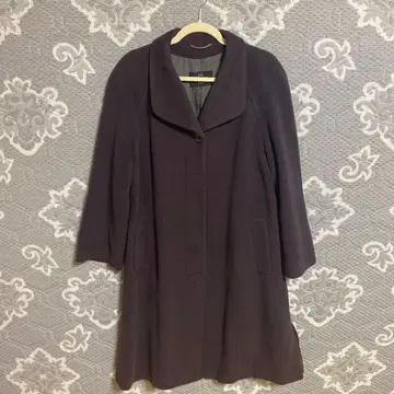 JG Fashion Group 다크 퍼플 롱 코트