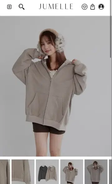 JUMELLE 주멜 엠블럼 후드티